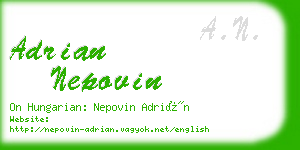 adrian nepovin business card